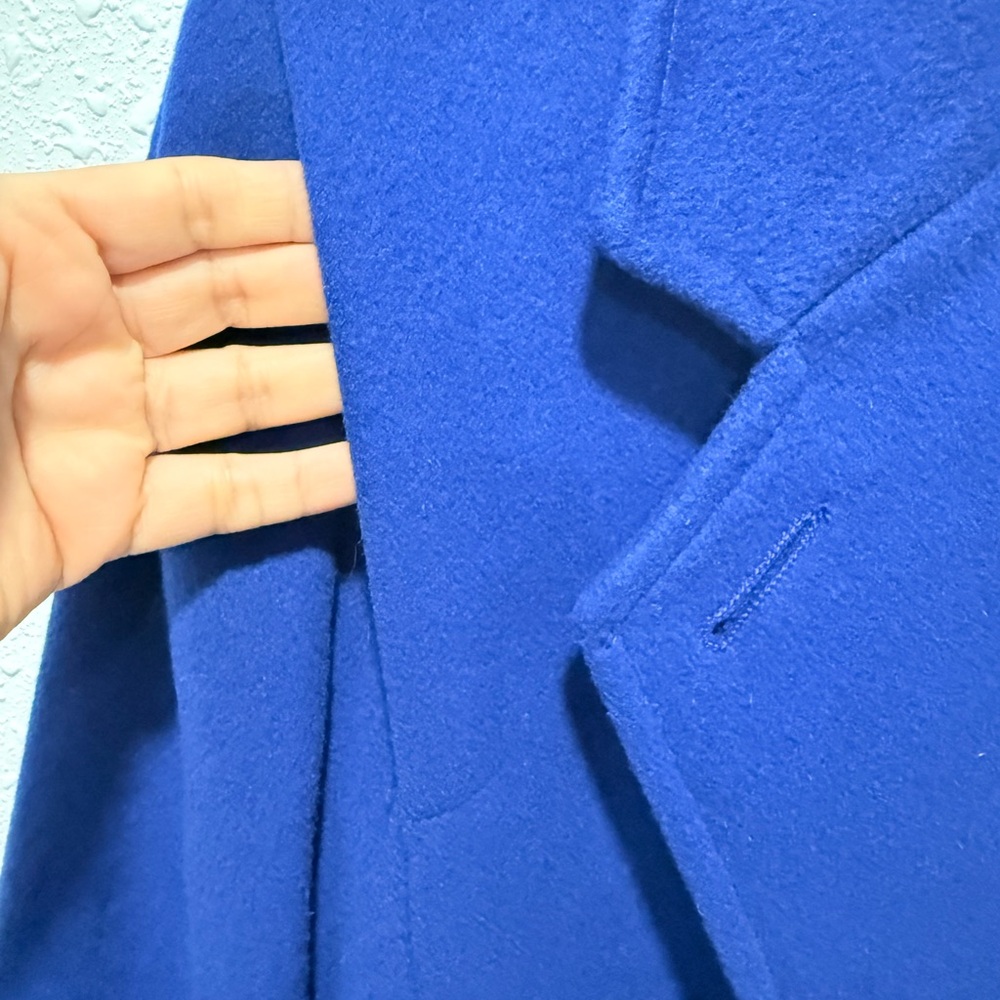 Vintage Braefair Women's Royal Blue single breast coat M - Picture 11 of 13